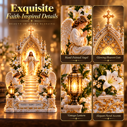 ✨ ✝️Heaven Opens™ – Step-by-Step Illuminated Jesus Stairway | Faith, Hope & Love