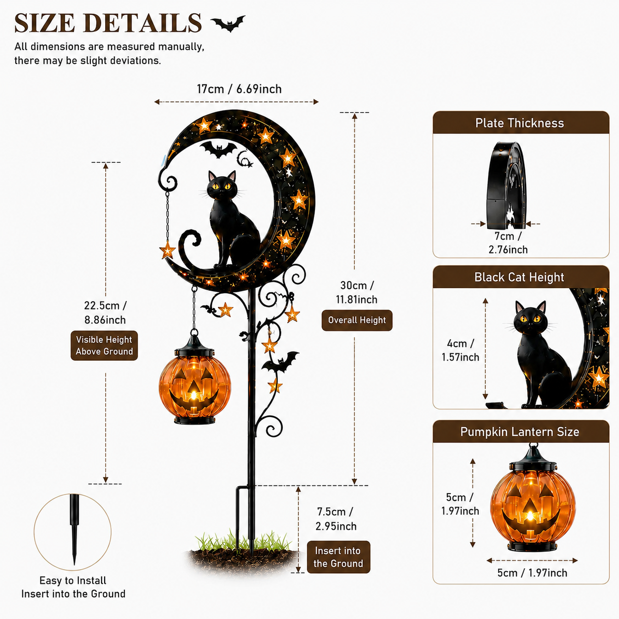 ✨LAST DAY SALE 50% OFF⚡🎃Halloween Pumpkin Moon Garden Stake Light