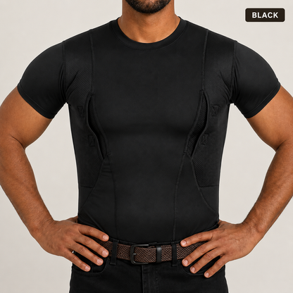 Ambidextrous Concealed Carry Compression Tee – Silky-Soft Stretch Fabric