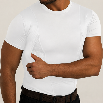 Ambidextrous Concealed Carry Compression Tee – Silky-Soft Stretch Fabric
