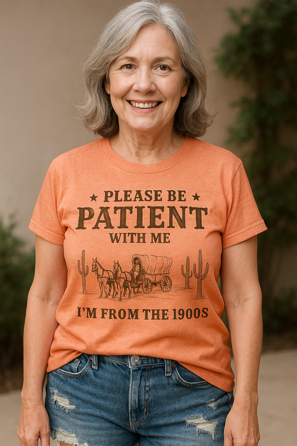 🔥Last Day Sale 60% OFF⏰👕I'M From 1900S✨ Women's Vintage Letter Print Round Neck Tee