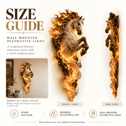 🔥Last Day 49% OFF -🦄 Celestial Flame Unicorn™ Wall Sconce – A Magical Guardian Awakens on Your Wall