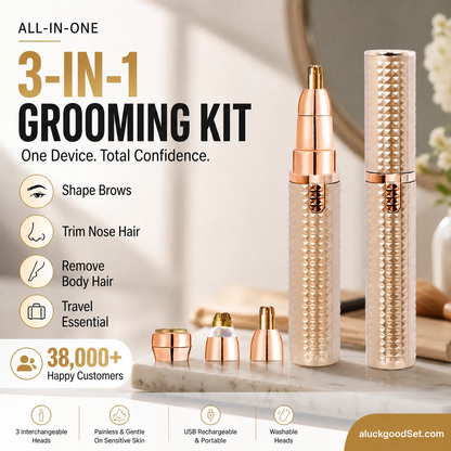📍 2026 Sale — Over 38,000 Sold!🔥 Portable Electric Eyebrow Trimmer – Interchangeable Heads 🪒