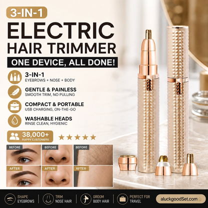 📍 2026 Sale — Over 38,000 Sold!🔥 Portable Electric Eyebrow Trimmer – Interchangeable Heads 🪒