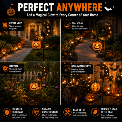 🎃 Pumpkin Moon Garden Stake Light