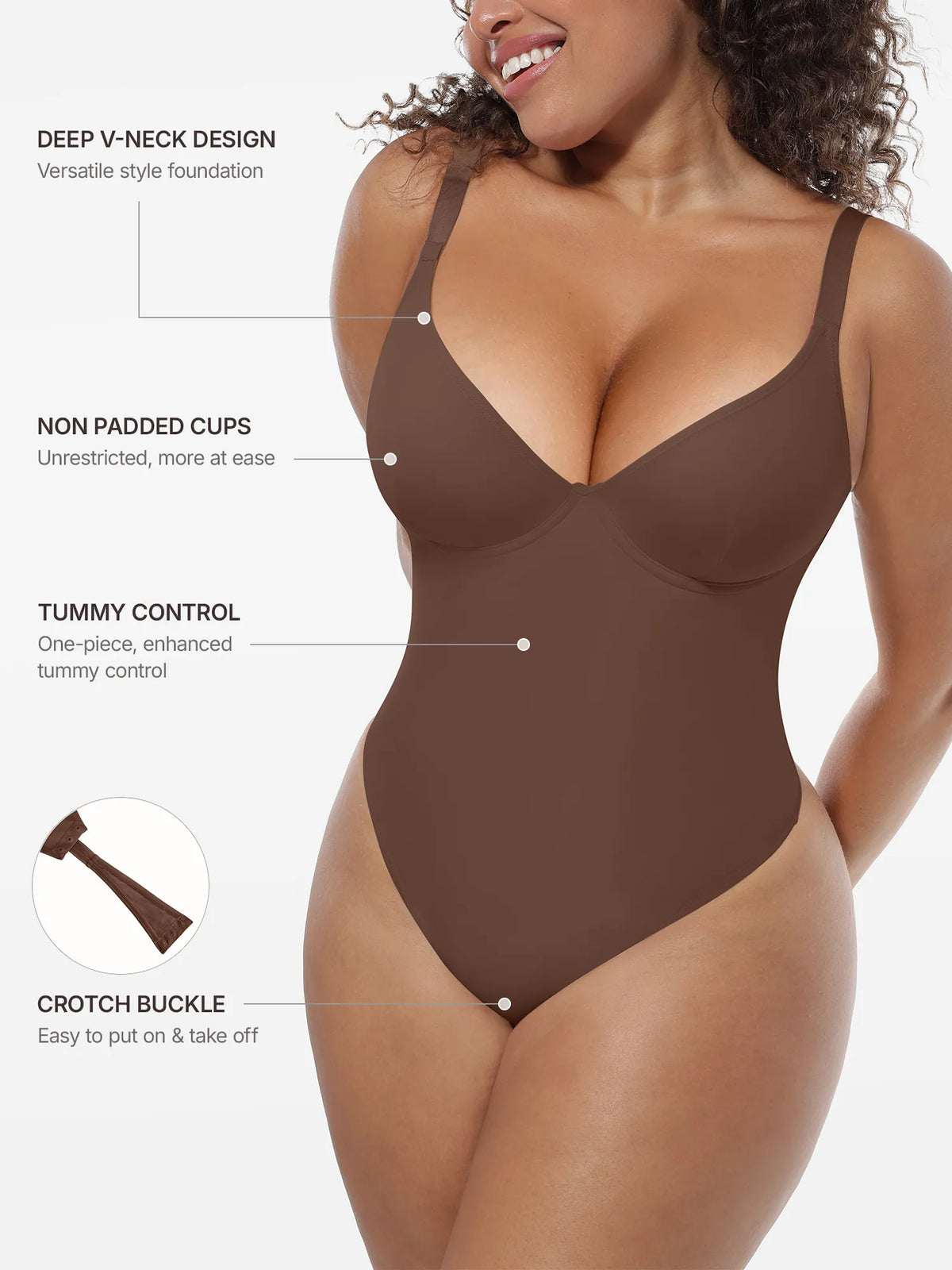 Deep V-Neck Sculpt Bodysuit