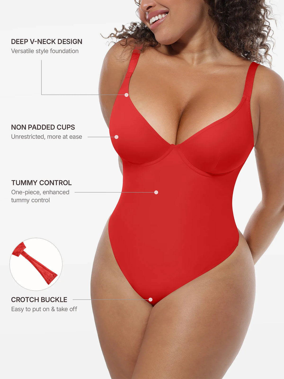 Deep V-Neck Sculpt Bodysuit