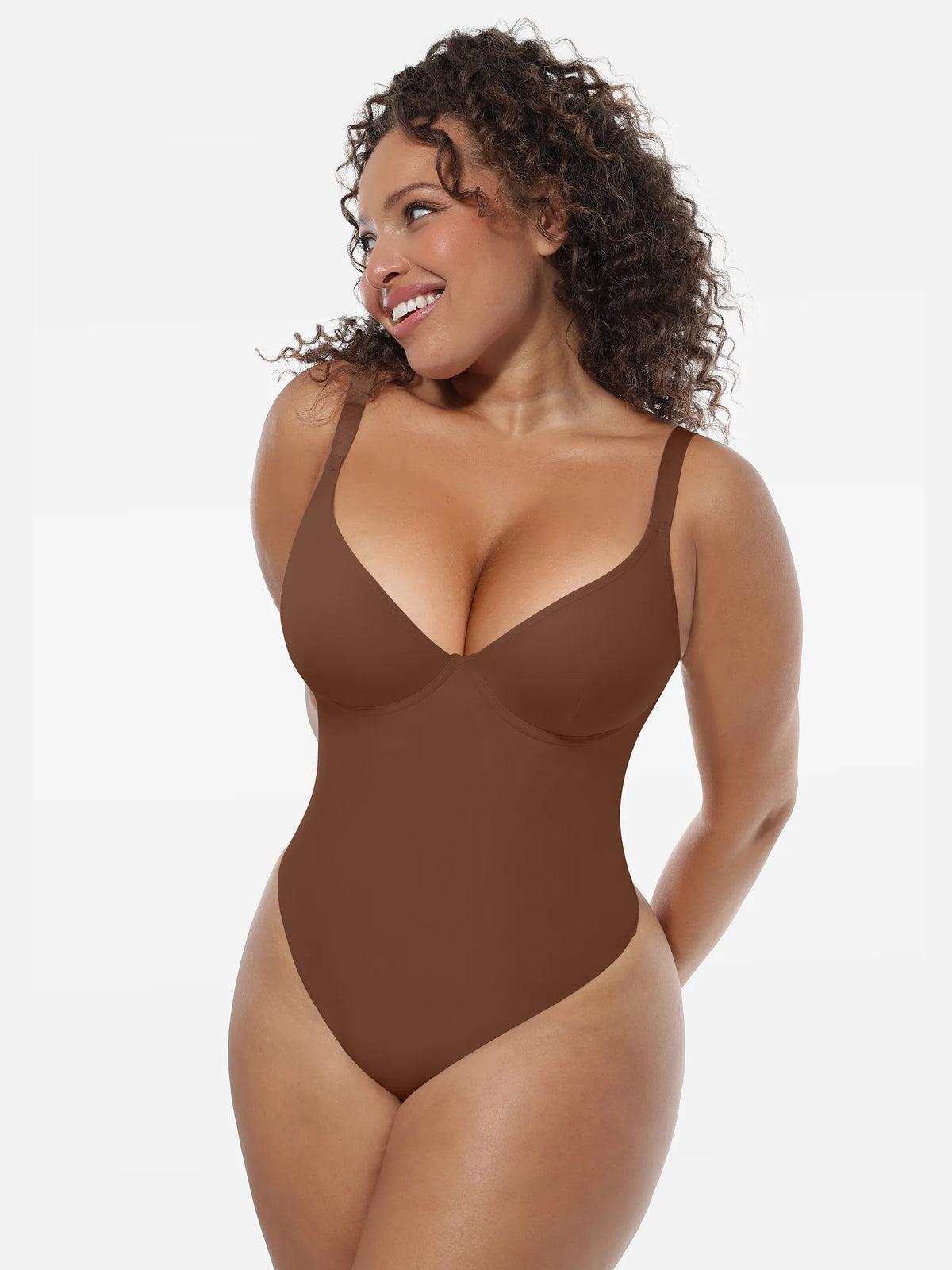 Deep V-Neck Sculpt Bodysuit