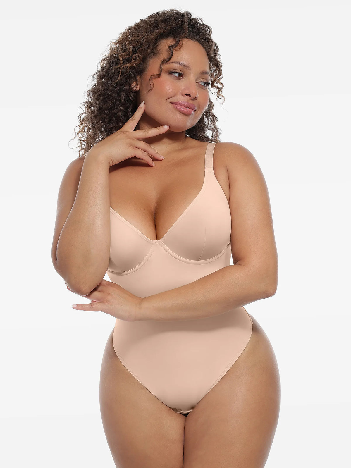 Deep V-Neck Sculpt Bodysuit