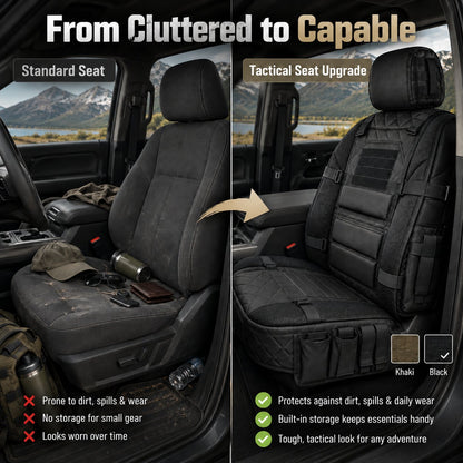 🚙Rugged Truck Seat Cover – Tactical Storage, Seat Protection & All‑Day Comfort