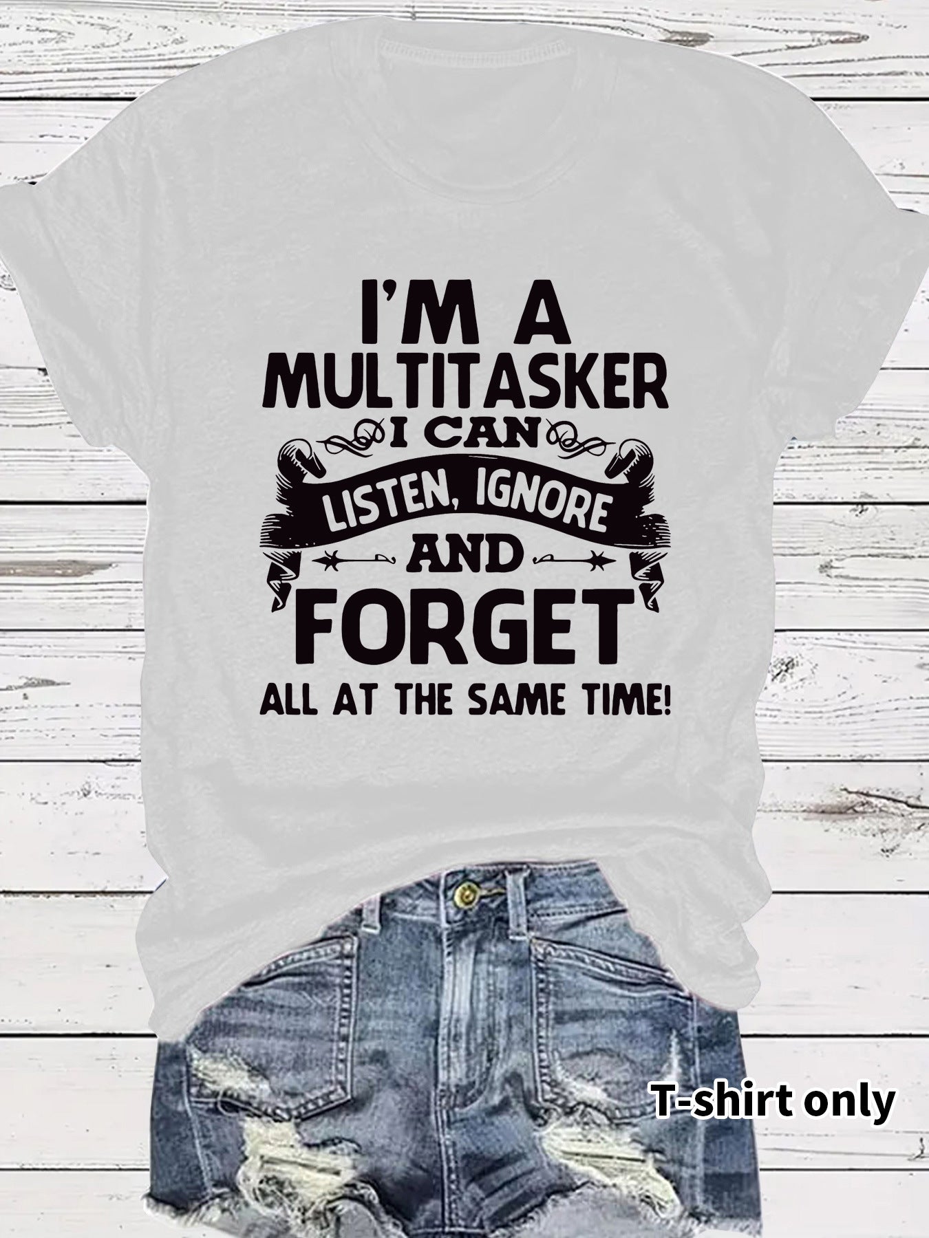 🔥Last Day Sale 60% OFF⏰👕I'M From 1900S✨ Women's Vintage Letter Print Round Neck Tee