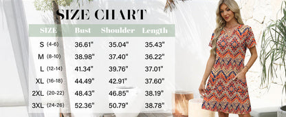 🏝️💃Women's Casual V Neck Vacation Midi Dress With Pockets