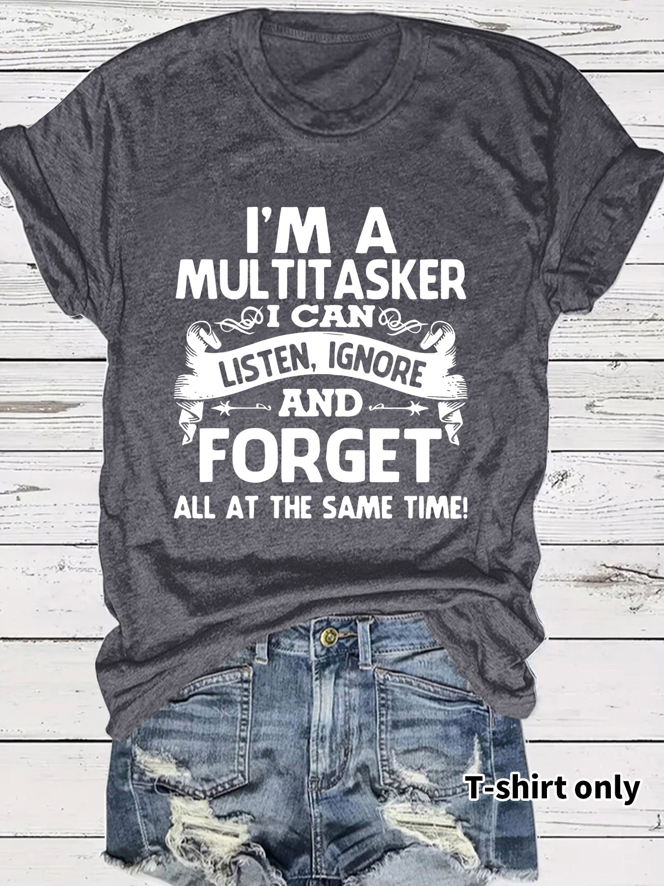 🔥Last Day Sale 60% OFF⏰👕I'M From 1900S✨ Women's Vintage Letter Print Round Neck Tee