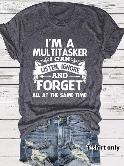 🔥Last Day Sale 60% OFF⏰👕I'M From 1900S✨ Women's Vintage Letter Print Round Neck Tee