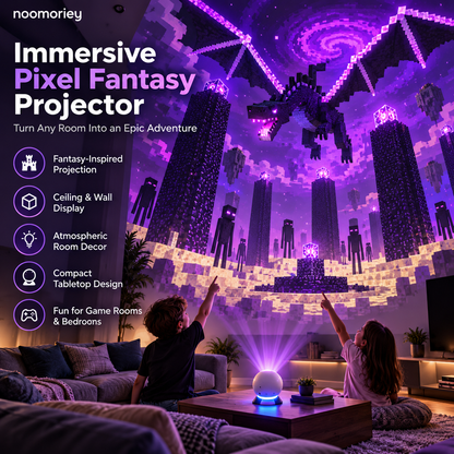 🌆Pixel Fantasy Scene Projector – Ambient Decor for Gaming Rooms