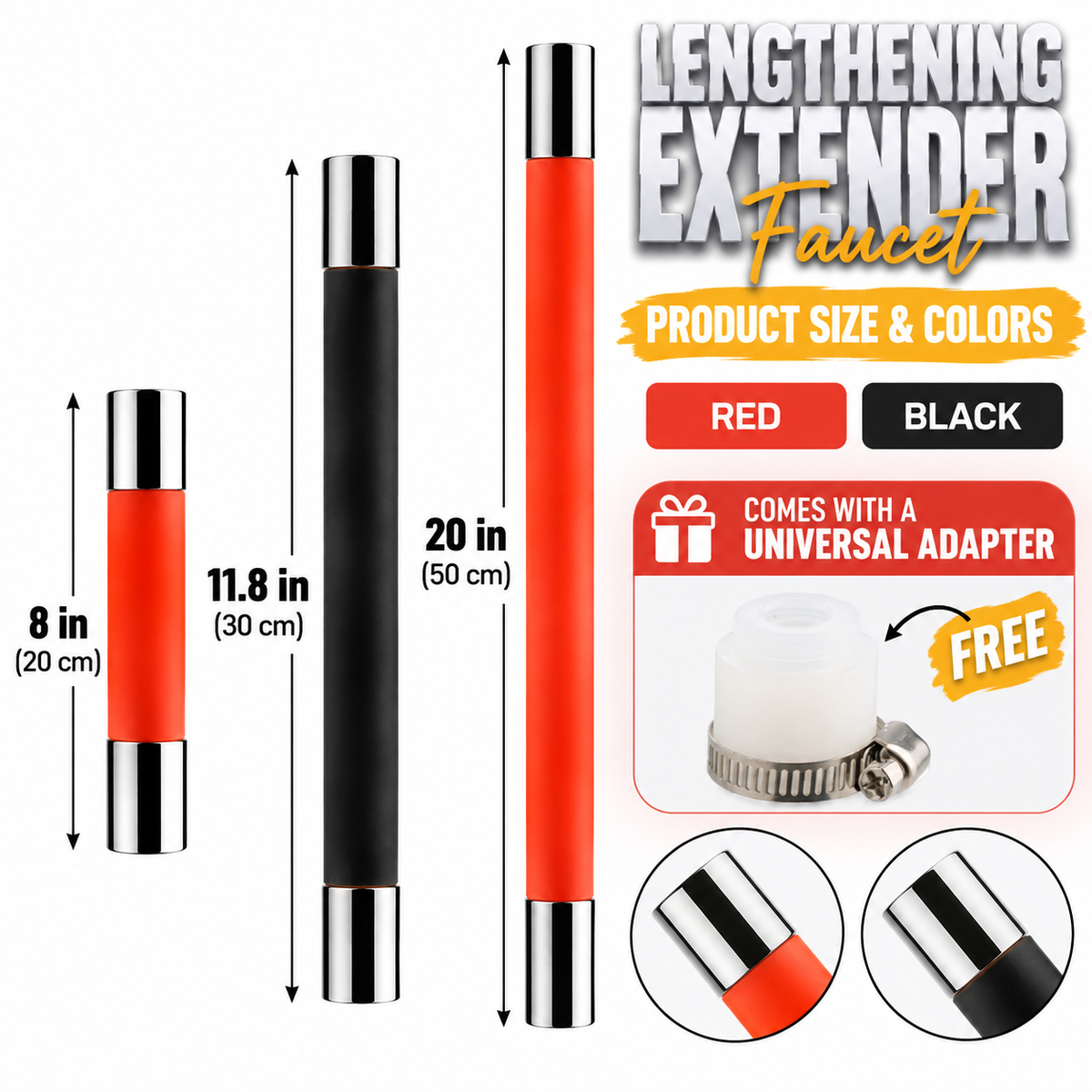 ✨ Universal Foaming Extension Tube - Reaches Tight Spaces, Compatible with Most Cleaners