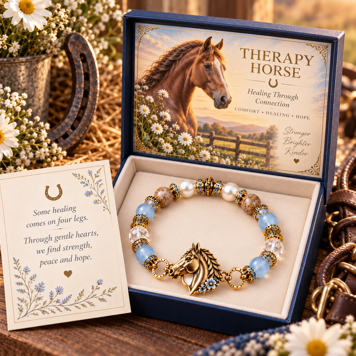 🐴 Therapy Horse Healing Bracelet