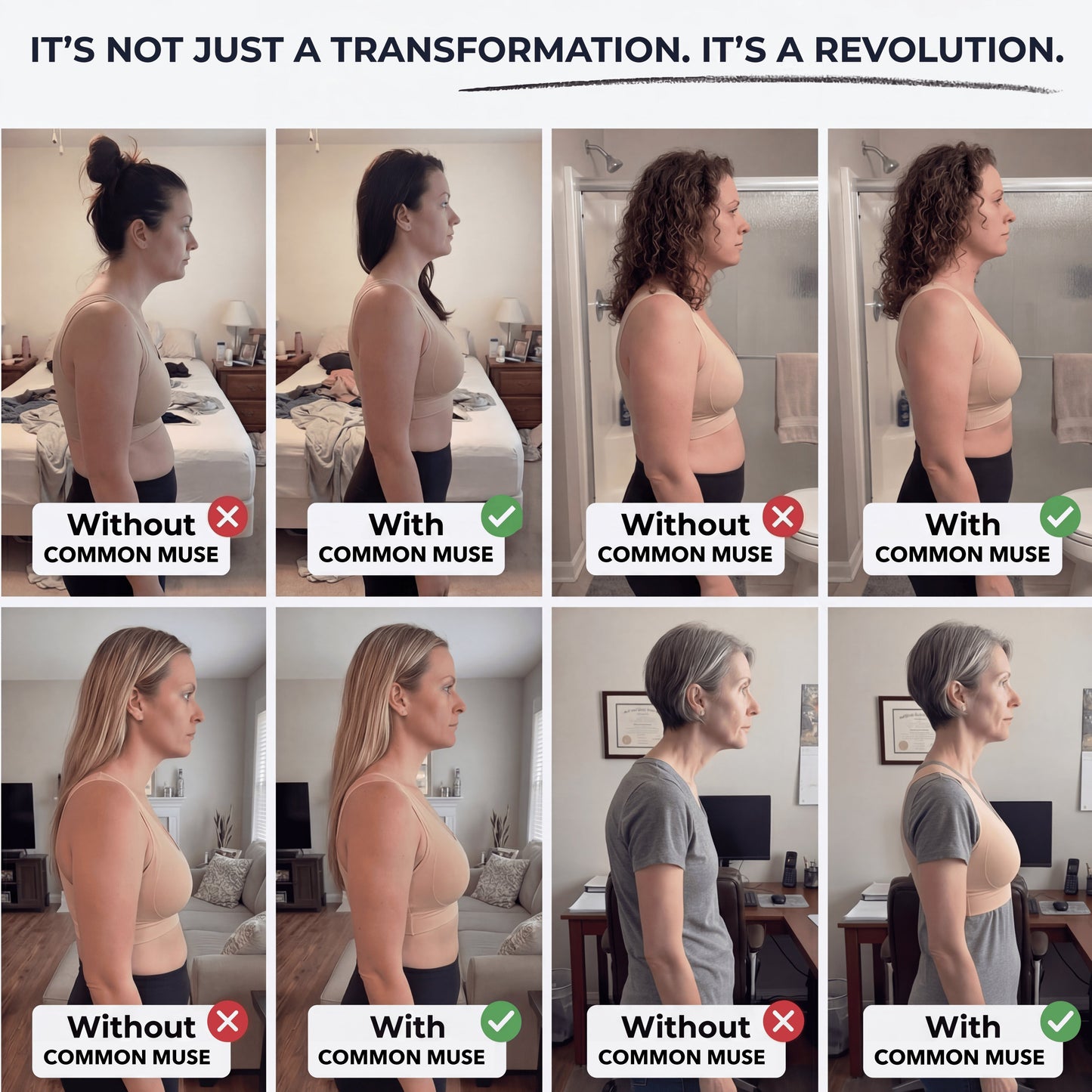 Seamless Breathable Posture Correction Sports Bra