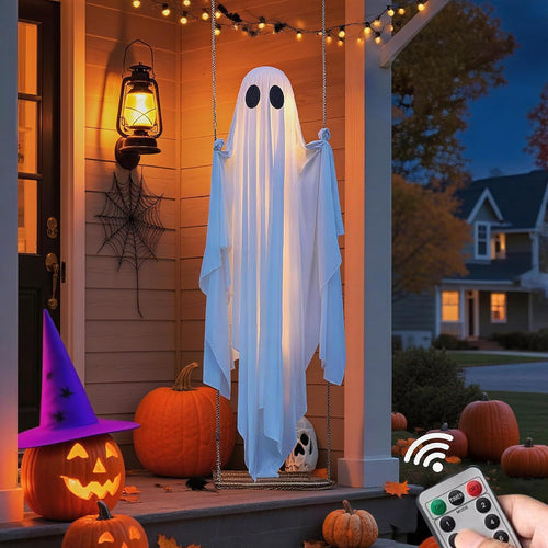 🎁HOT DEAL – Up to 66% OFF🔥Halloween Decorations OutdoorHanging Swing Ghost Halloween Decor