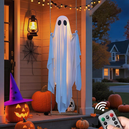 🎁HOT DEAL – Up to 66% OFF🔥Halloween Decorations OutdoorHanging Swing Ghost Halloween Decor