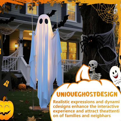 🎁HOT DEAL – Up to 66% OFF🔥Halloween Decorations OutdoorHanging Swing Ghost Halloween Decor