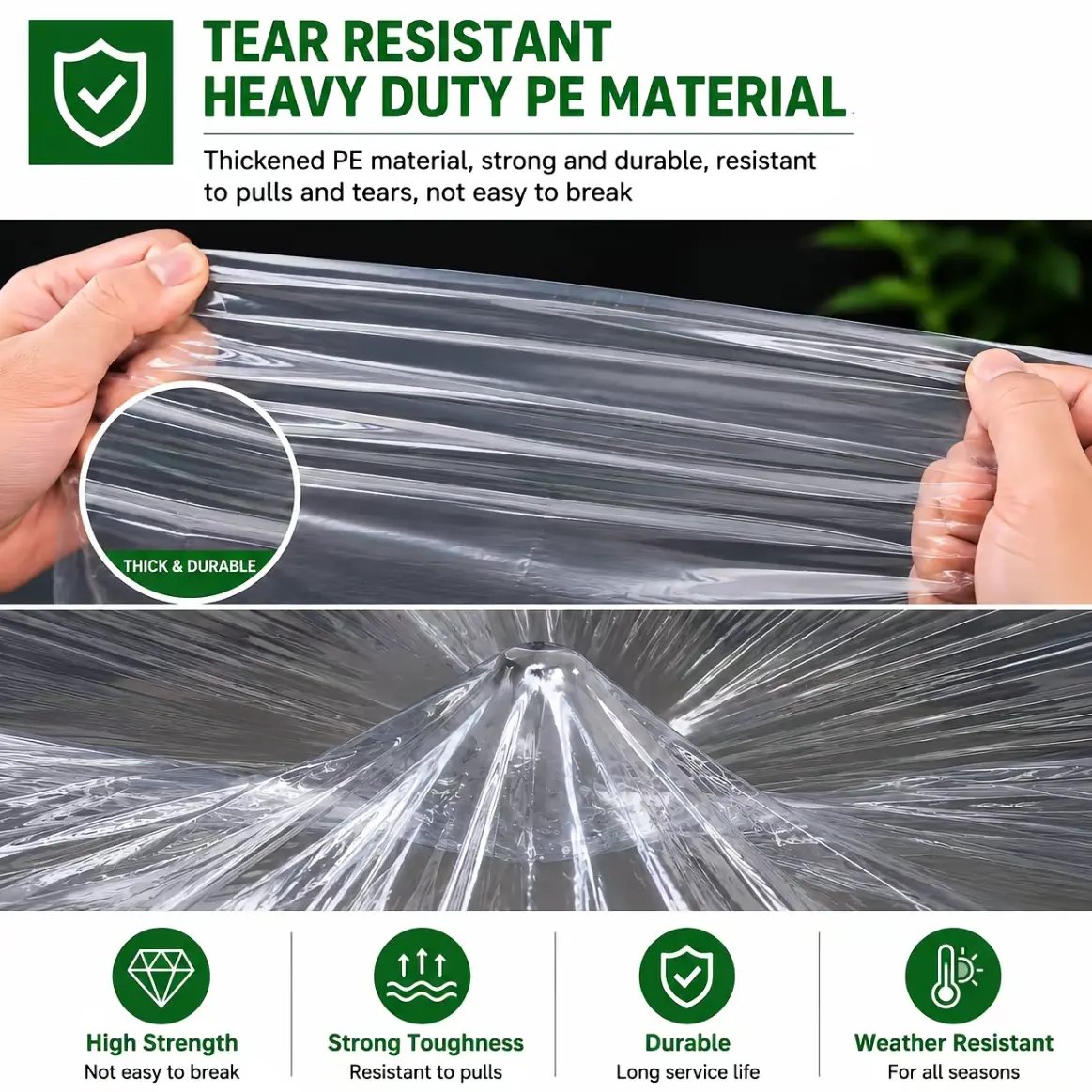 🔥LAST DAY 50% OFF - 🌧️ Transparent Waterproof Tarp – Heavy-Duty Outdoor Cover with Secure Grommets