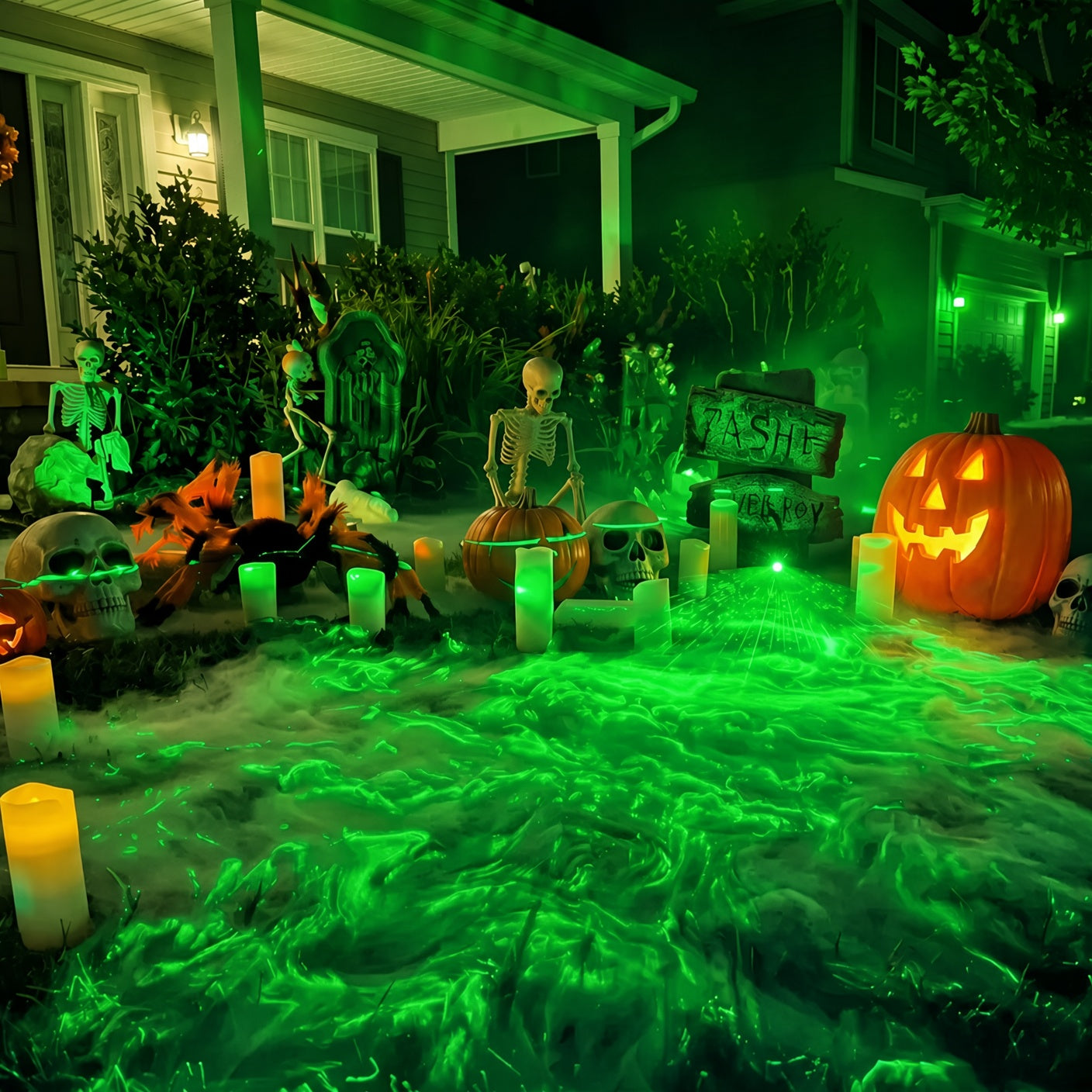 Halloween party setup