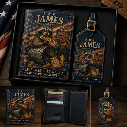 Personalised Men's Passport Cover and Luggage Tag Set — The Perfect Gift for Him