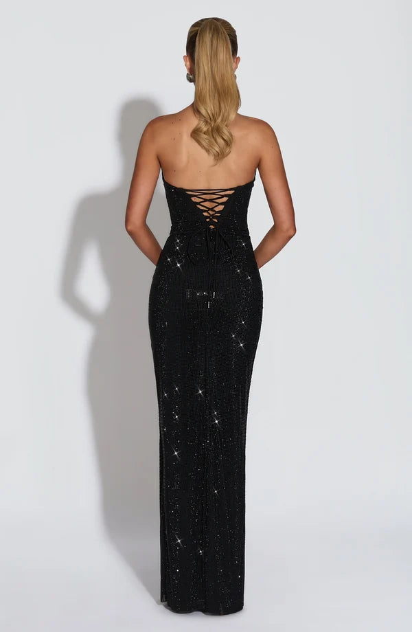 Princess-style long evening gown