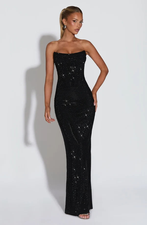 Princess-style long evening gown