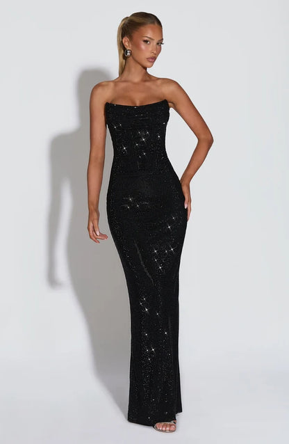 Princess-style long evening gown
