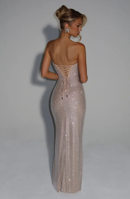 Princess-style long evening gown