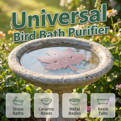 🌿Universal Fit Bird Bath Purifier🐦💦Wildlife-Safe Leaf Purifier for Fresh, Clear Water in Any Garden Basin | Rust-Resistant & Low Maintenance🛡️✨