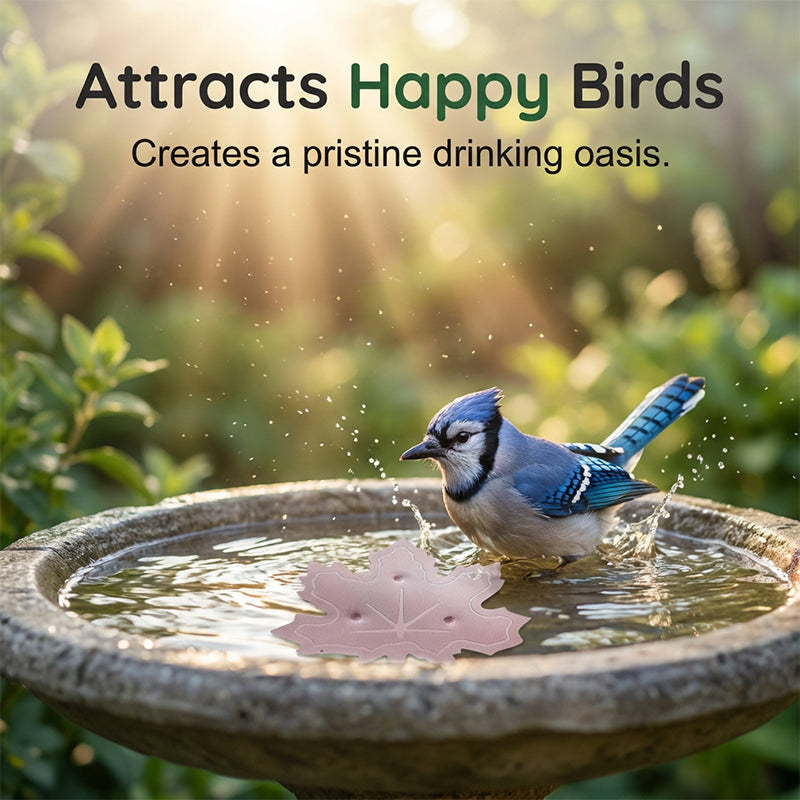 🌿Universal Fit Bird Bath Purifier🐦💦Wildlife-Safe Leaf Purifier for Fresh, Clear Water in Any Garden Basin | Rust-Resistant & Low Maintenance🛡️✨