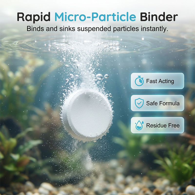 🐠 BUY 2 GET 3 FREE! 💧 Effervescent Tablets for Crystal Clear Fish Tanks – Removes cloudiness & odors, safe for fish & plants – fast-acting, drops clear in minutes 🌿