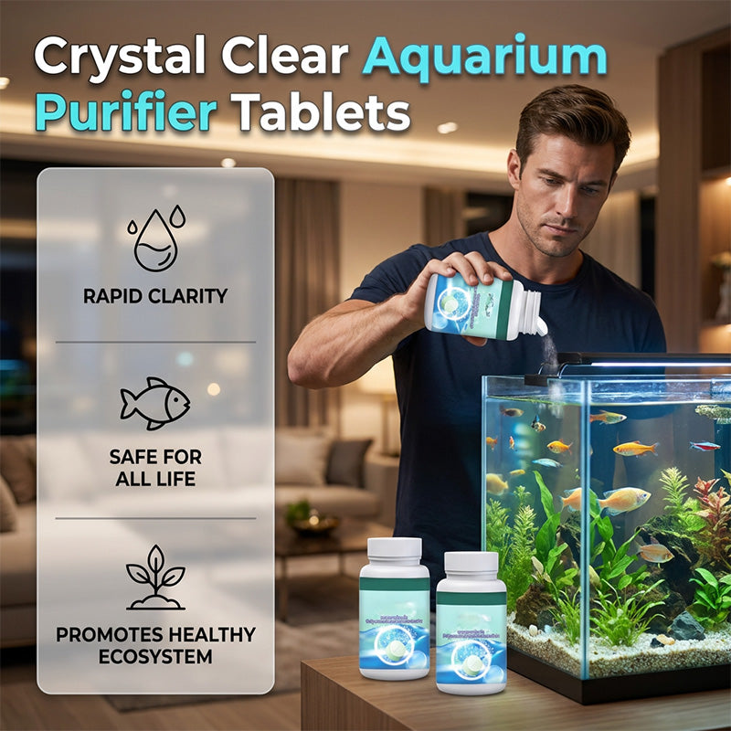 🐠 BUY 2 GET 3 FREE! 💧 Effervescent Tablets for Crystal Clear Fish Tanks – Removes cloudiness & odors, safe for fish & plants – fast-acting, drops clear in minutes 🌿