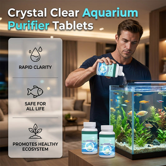 🐠 BUY 2 GET 3 FREE! 💧 Effervescent Tablets for Crystal Clear Fish Tanks – Removes cloudiness & odors, safe for fish & plants – fast-acting, drops clear in minutes 🌿