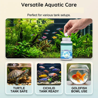 🐠 BUY 2 GET 3 FREE! 💧 Effervescent Tablets for Crystal Clear Fish Tanks – Removes cloudiness & odors, safe for fish & plants – fast-acting, drops clear in minutes 🌿