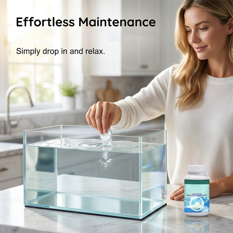 🐠 BUY 2 GET 3 FREE! 💧 Effervescent Tablets for Crystal Clear Fish Tanks – Removes cloudiness & odors, safe for fish & plants – fast-acting, drops clear in minutes 🌿