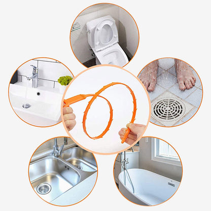 🔥Hot Sale🛠️20.5‑inch Drain Snake – Flexible Durable Hair Clog Remover Tool, Quick Sink Tub Pipe Dredger, Reusable Drain Cleaner Stick for Bathroom Kitchen Sewer Blockages