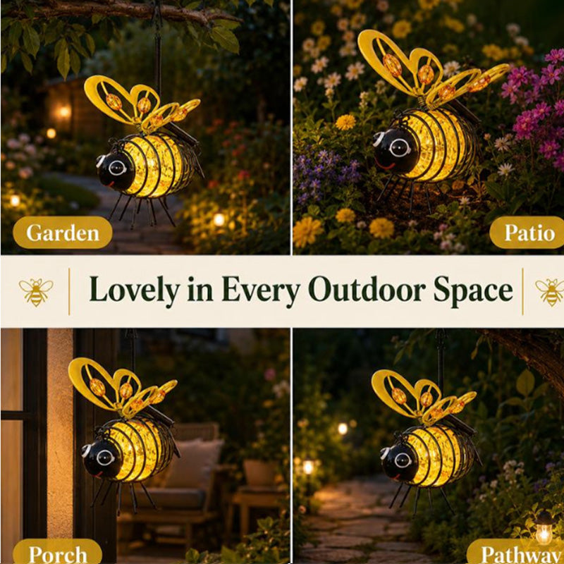 ⌛LIMITED-TIME 60% OFF!🐝💡Hanging Solar Bee Light – Warm Amber Glow, Flicker-Free, Perfect for Garden Parties, Camping, or Kids’ Rooms – Spread Joy Day and Night 🌞🌜