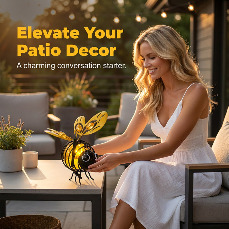 ⌛LIMITED-TIME 60% OFF!🐝💡Hanging Solar Bee Light – Warm Amber Glow, Flicker-Free, Perfect for Garden Parties, Camping, or Kids’ Rooms – Spread Joy Day and Night 🌞🌜