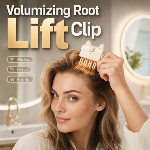 🔥Wireless Heated Volumizing Root Lift Clip | Salon Crown Volume for Fine Flat Hair